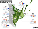 2021年10月28日の道東の実況天気