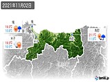 2021年11月02日の鳥取県の実況天気