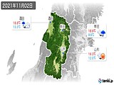 2021年11月02日の山形県の実況天気