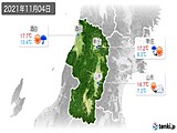 2021年11月04日の山形県の実況天気