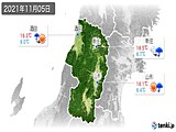 2021年11月05日の山形県の実況天気