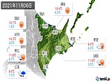 2021年11月06日の道東の実況天気