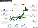 実況天気(2021年11月06日)