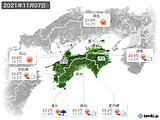 実況天気(2021年11月07日)