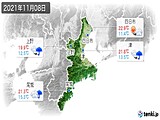 実況天気(2021年11月08日)