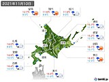 実況天気(2021年11月10日)