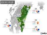 実況天気(2021年11月10日)