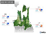 2021年11月15日の青森県の実況天気