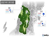 2021年11月15日の山形県の実況天気