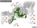 実況天気(2021年11月15日)