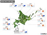 実況天気(2021年11月18日)