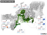 実況天気(2021年11月21日)