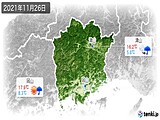 2021年11月26日の岡山県の実況天気