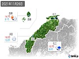 実況天気(2021年11月26日)