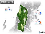 2021年11月27日の山形県の実況天気