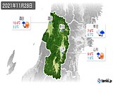 2021年11月28日の山形県の実況天気