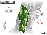 2021年11月29日の山形県の実況天気