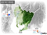 2021年11月30日の愛知県の実況天気