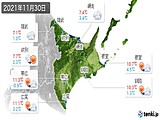 2021年11月30日の道東の実況天気