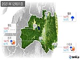 2021年12月01日の福島県の実況天気