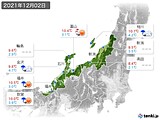 2021年12月02日の北陸地方の実況天気