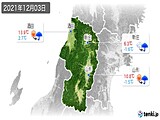 2021年12月03日の山形県の実況天気