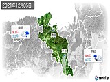 2021年12月05日の京都府の実況天気