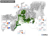 実況天気(2021年12月05日)