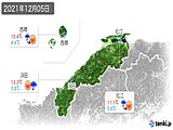 実況天気(2021年12月05日)