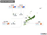 2021年12月06日の沖縄地方の実況天気