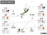 実況天気(2021年12月07日)