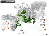 実況天気(2021年12月09日)