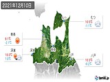 2021年12月10日の青森県の実況天気