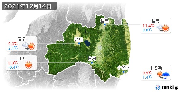 福島県(2021年12月14日の天気