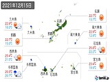 2021年12月15日の沖縄県の実況天気