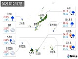2021年12月17日の沖縄県の実況天気