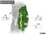 2021年12月17日の岩手県の実況天気