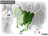 2021年12月21日の愛知県の実況天気