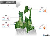 2021年12月22日の青森県の実況天気