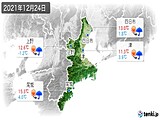 2021年12月24日の三重県の実況天気