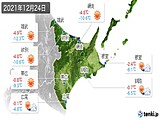 2021年12月24日の道東の実況天気