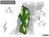 2021年12月24日の山形県の実況天気