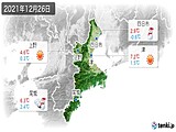 2021年12月26日の三重県の実況天気