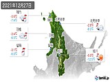 2021年12月27日の道北の実況天気