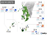 2021年12月27日の鹿児島県の実況天気