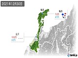 2021年12月30日の石川県の実況天気