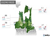 2022年01月02日の青森県の実況天気
