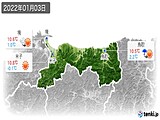 2022年01月03日の鳥取県の実況天気