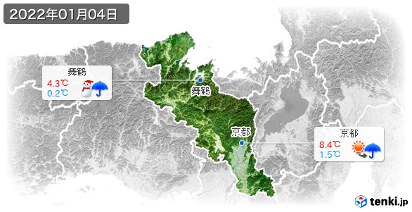 京都府(2022年01月04日の天気