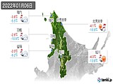 2022年01月06日の道北の実況天気